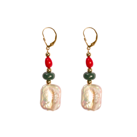 Coral Glow Earrings