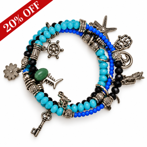 Brazalete Charm Nautico Azul